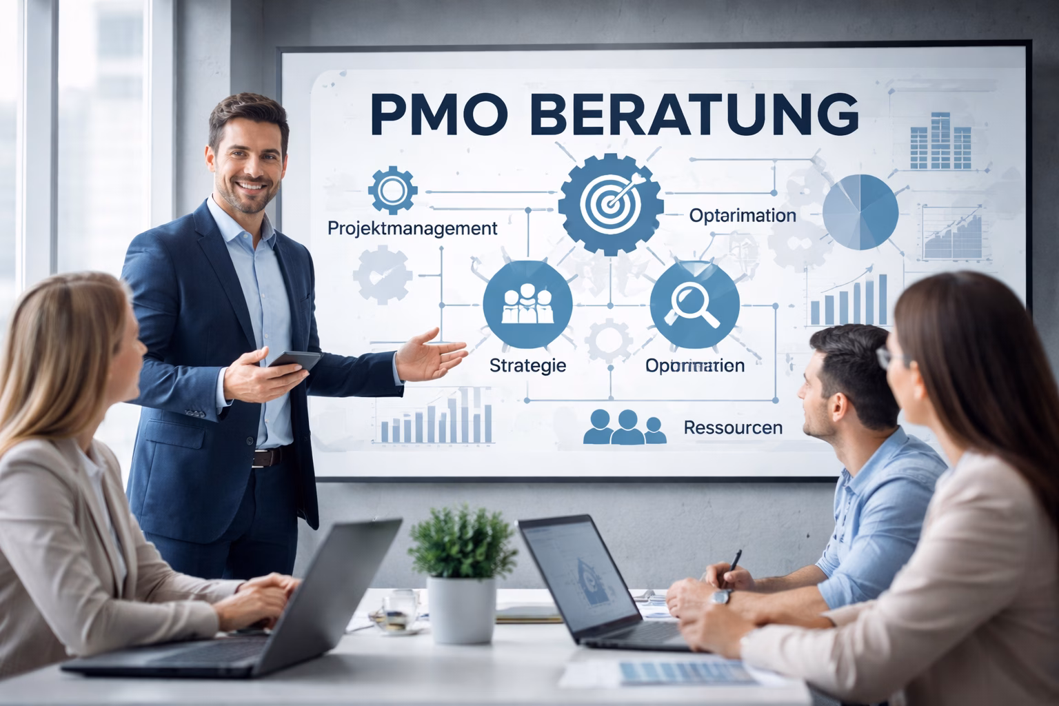 PMO Beratung im modernen Büro