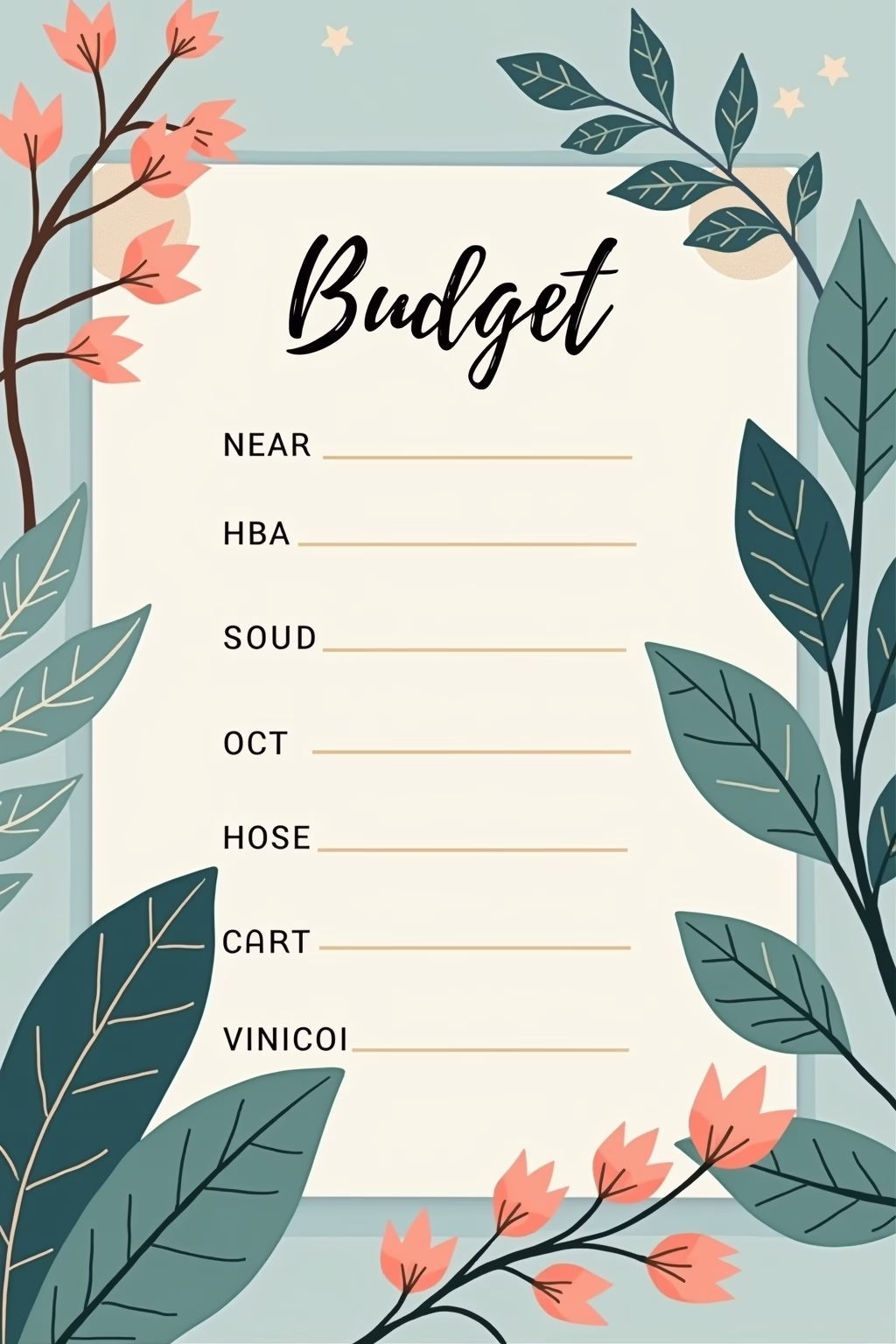 haushaltsbuch outline 1