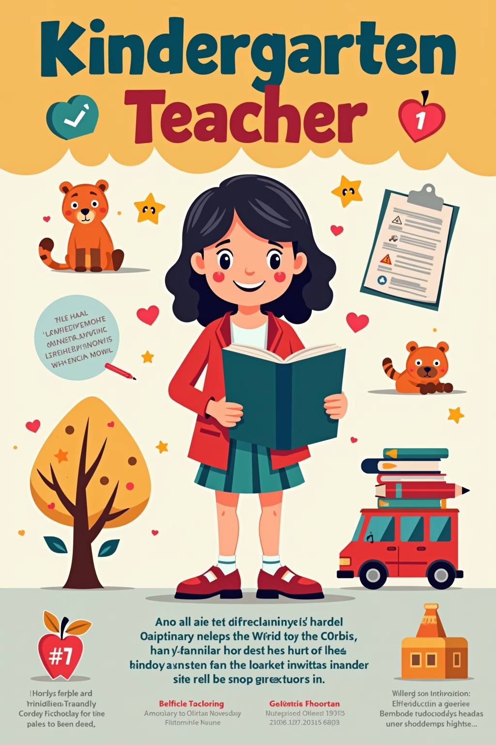 plakat beruf erzieherin outline 8